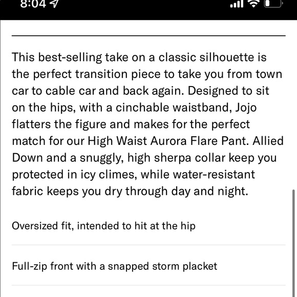 Perfect Moment Women’s Jojo Down Jacket - black XS, perfect condition - Picture 6 of 10